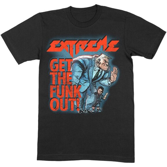 Shannon K Tops - Extreme Band Shirt Get The Funk Out Retro Rock Music Graphic Tee Vintage 93